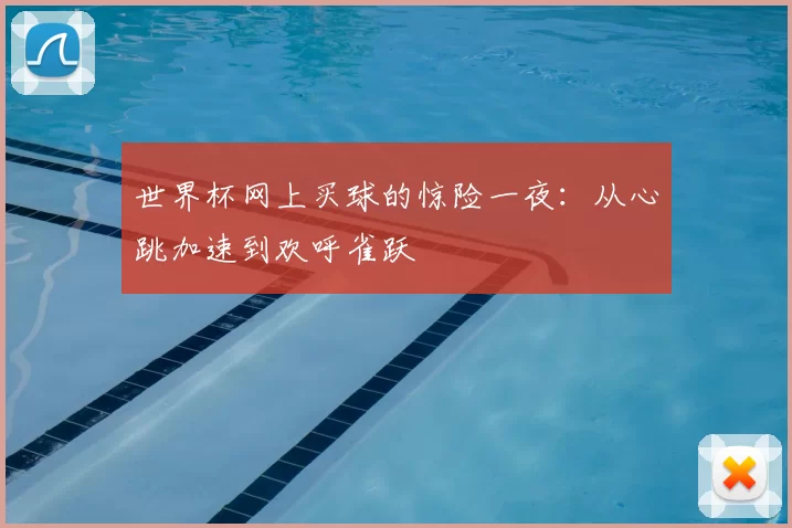 世界杯网上买球的惊险一夜:从心跳加速到欢呼雀跃